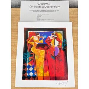 Charles Lee Duet Night Seriolithograph 2015 Signed Park West COA 8.375x7 Art